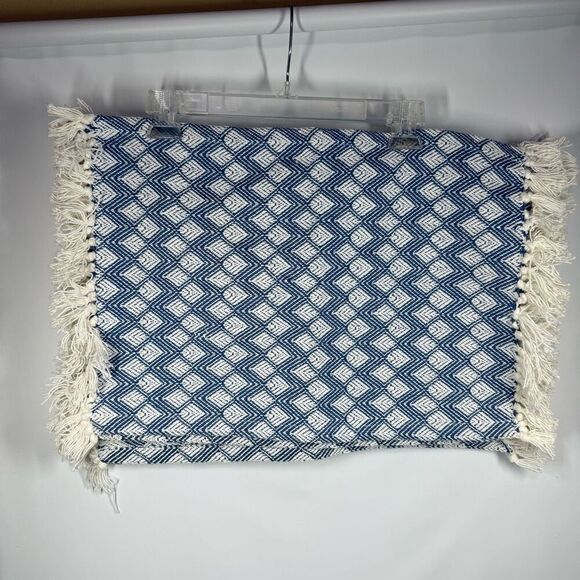 Sticky Toffee Cotton Woven Placemats Fringe Set 4 Boho - Picture 1 of 6